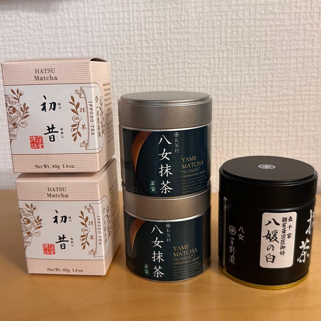 一保堂茶舗 初昔　八女抹茶 翠宝　星野製茶園　八媛の白　 Matcha