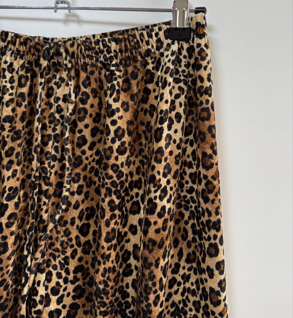 90s usa製 レオパード柄 ベロアパンツ hooked jantiques