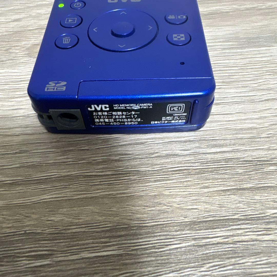 【動作確認済】JVC HDメモリーカメラ GC-FM1-A ブルー