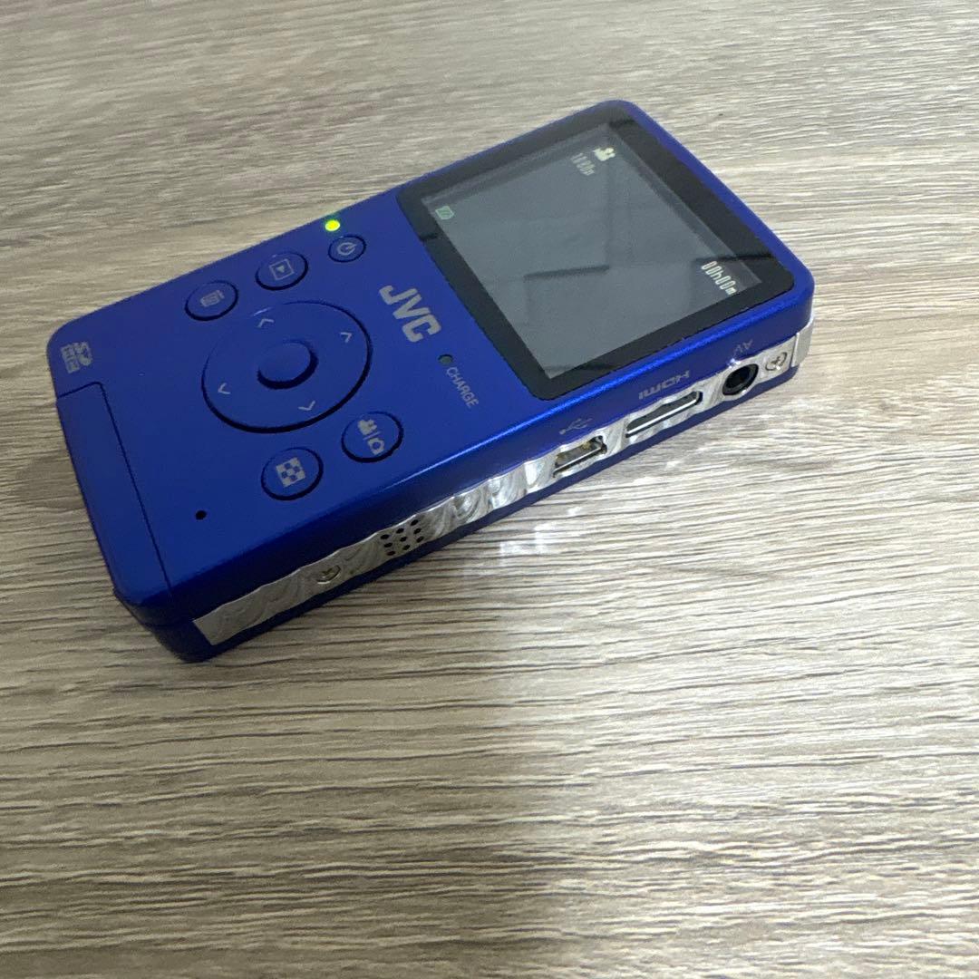 【動作確認済】JVC HDメモリーカメラ GC-FM1-A ブルー