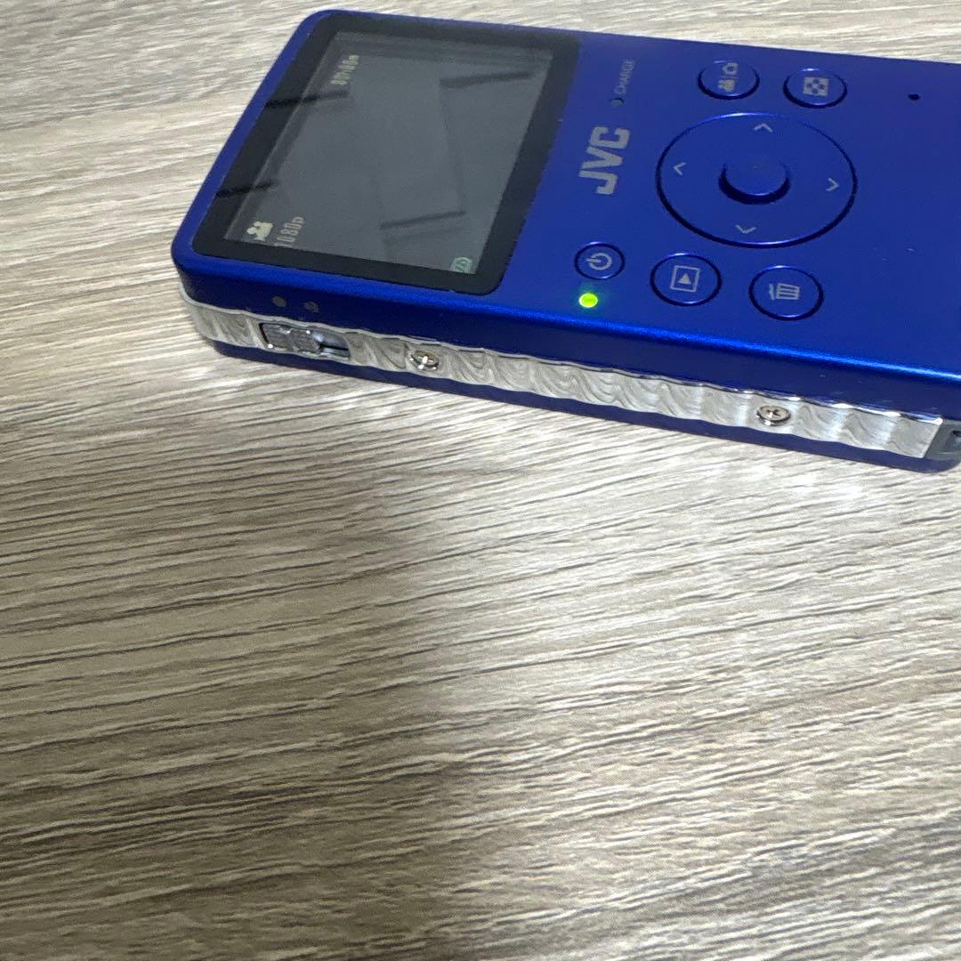 【動作確認済】JVC HDメモリーカメラ GC-FM1-A ブルー