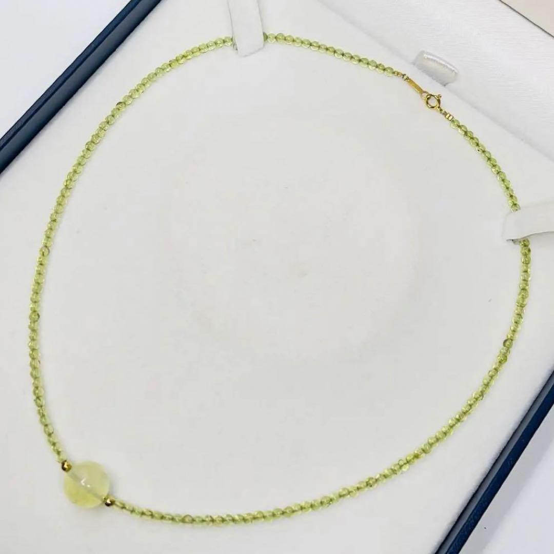 ナ*ん様 天然石ペリドットK18ネックレスB