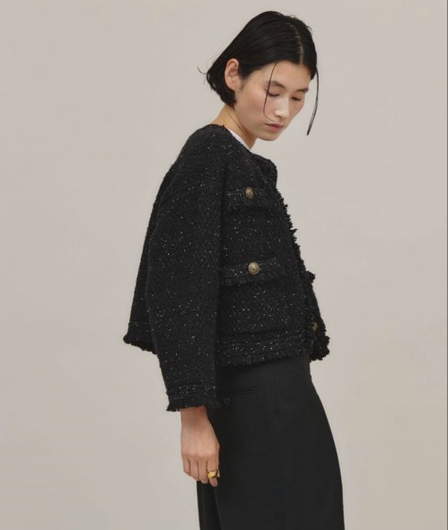 Curensology ツイードニットジャケット