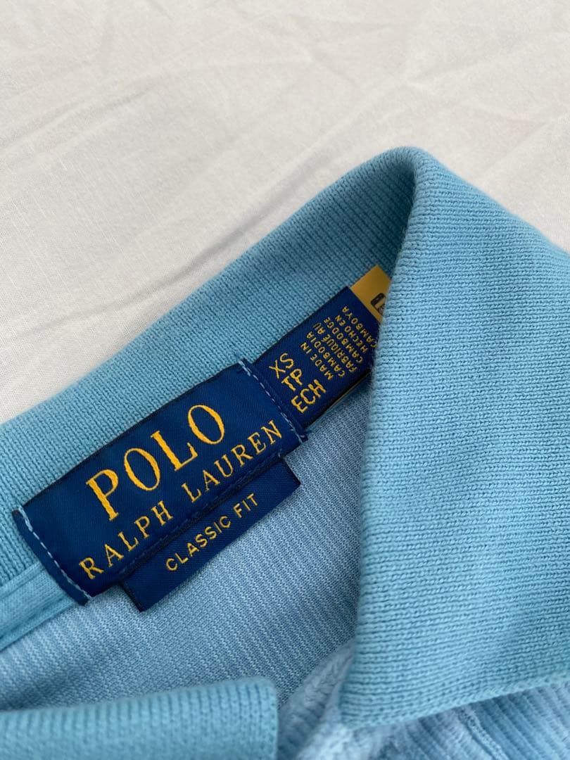 Polo Ralph Lauren 水色 コーデュロイ ポロシャツ XS