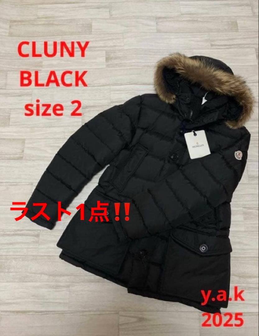 【新品本物】サイズ2モンクレール クルーニー ブラック ダウンD717