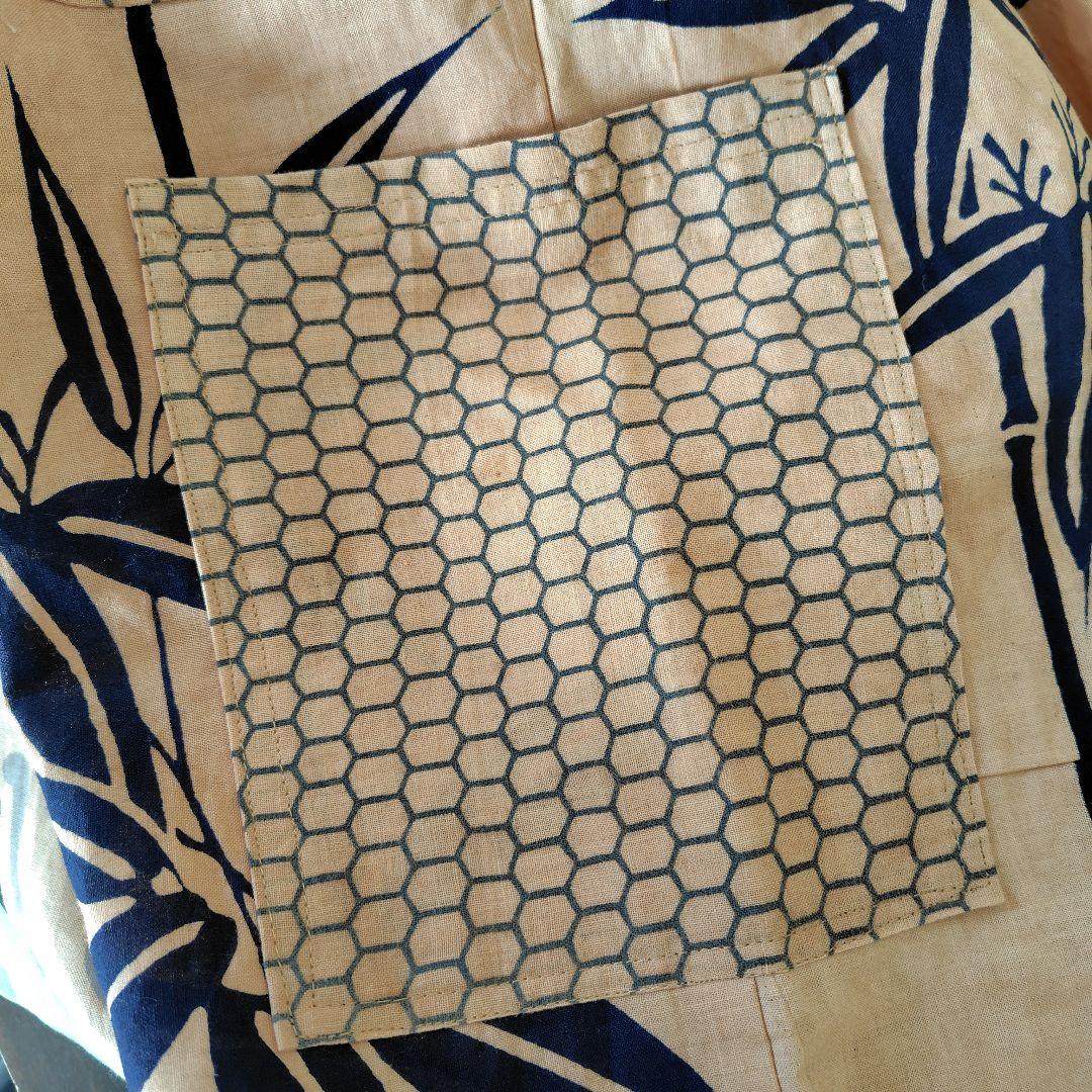 柿渋染めもんぺ【鯉空】ハンドメイド ワイドパンツ 季節手拭い 鯉のぼり 節句