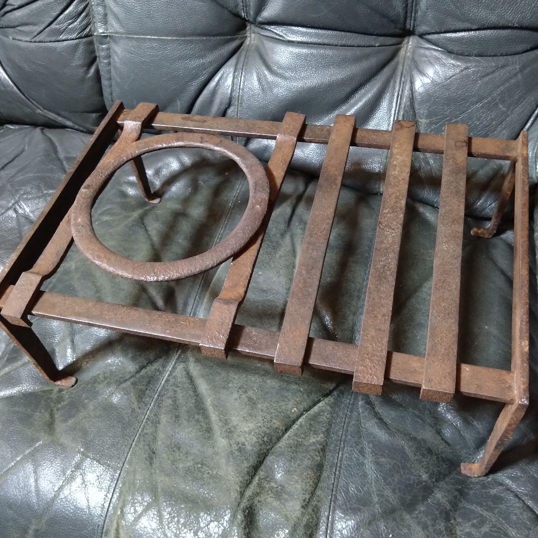 【ガタつきあり】　吉原型　五徳　大　長火鉢用　レトロ