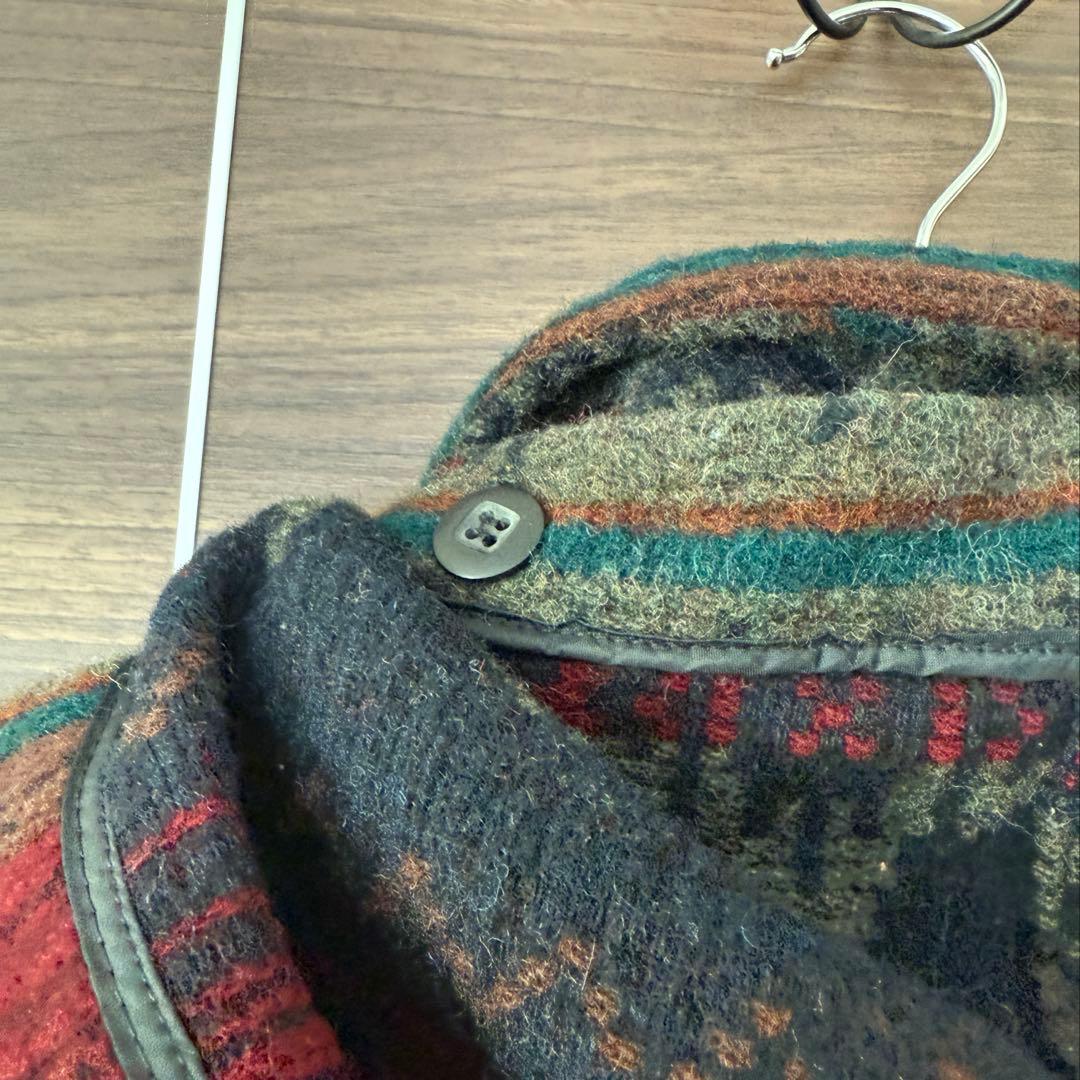 80s WOOLRICH ネイティブ柄ウールコート 民族系 usa製 Lサイズ