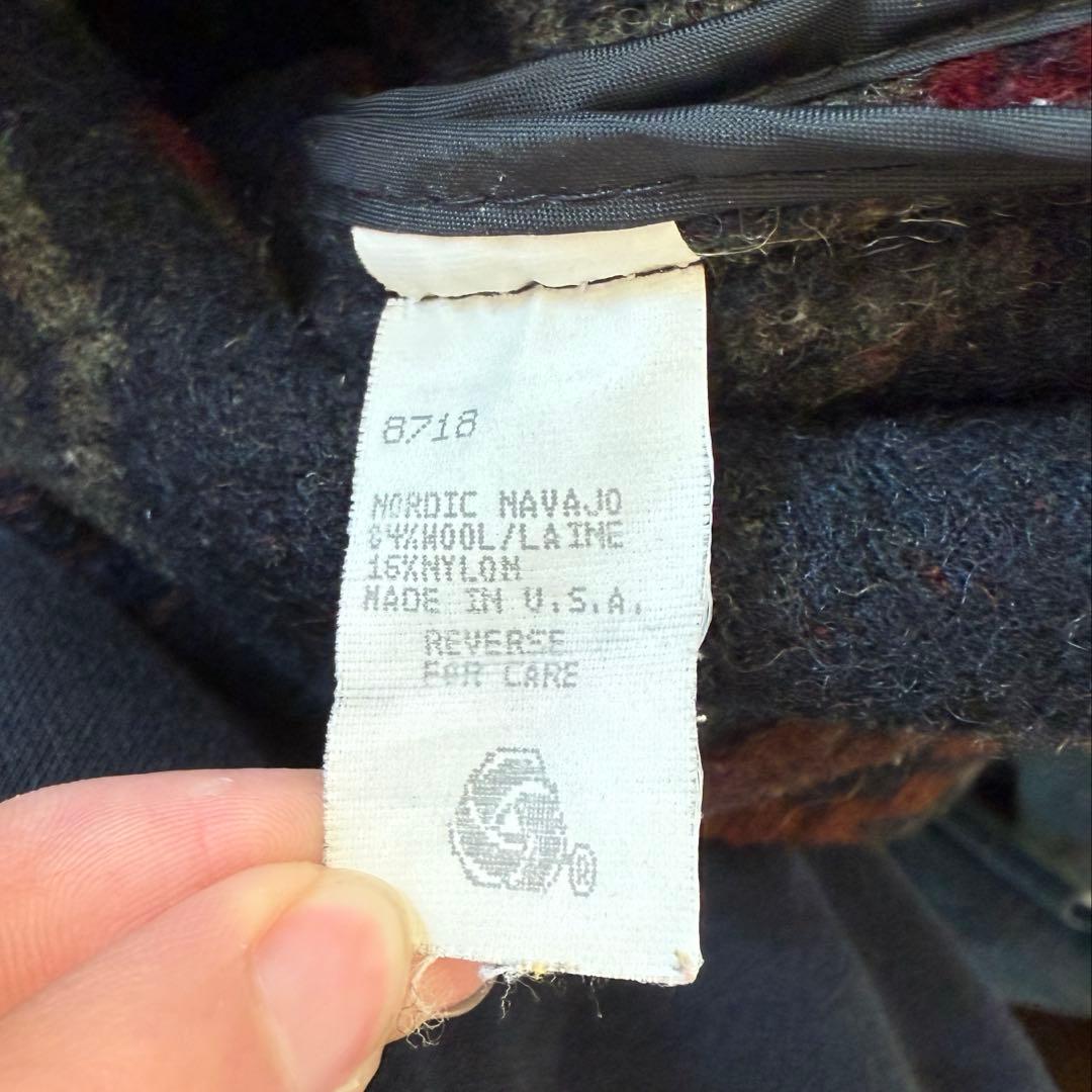 80s WOOLRICH ネイティブ柄ウールコート 民族系 usa製 Lサイズ