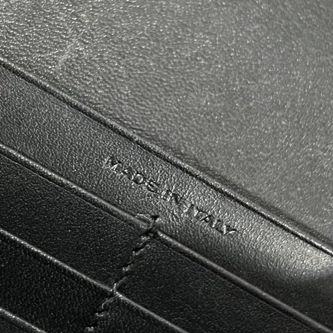 美品 Saint Laurent サンローラン 長財布 レザー 星 ロゴ金具 黒