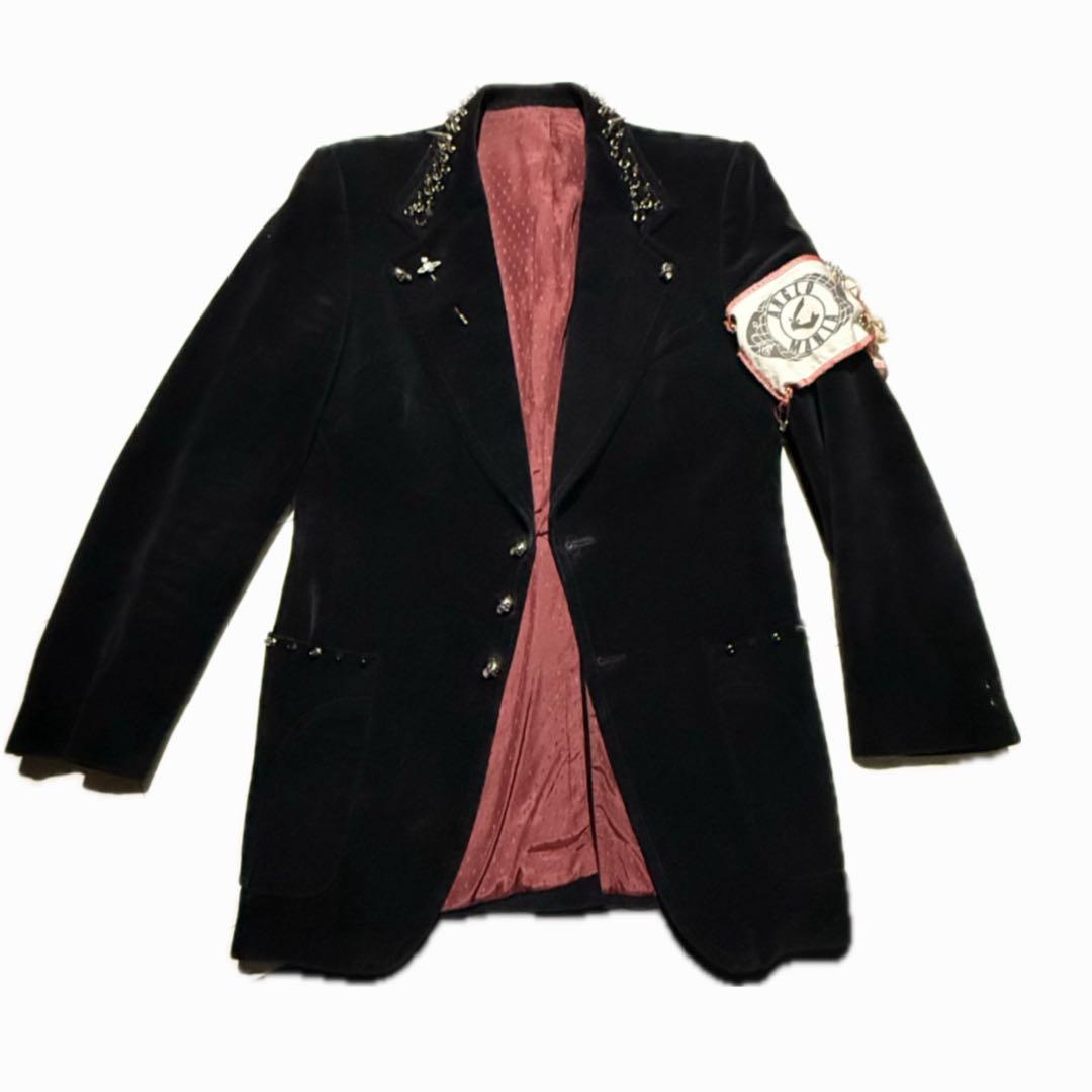 80s Uk Velvet Tailored Jacket Punk sex期