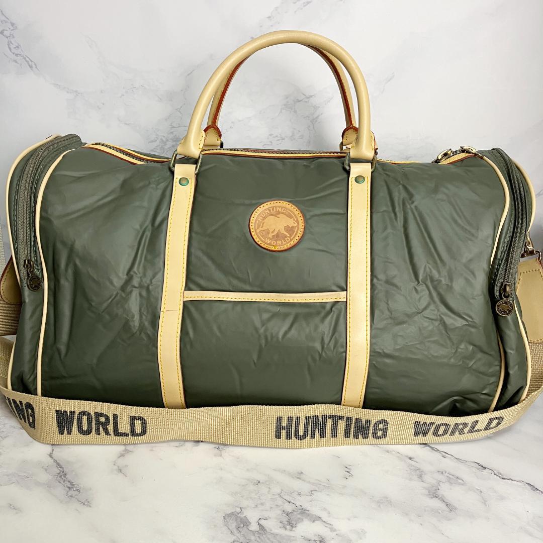 B838【2way】HUNTING WORLD★バチュークロス ボストンバッグ