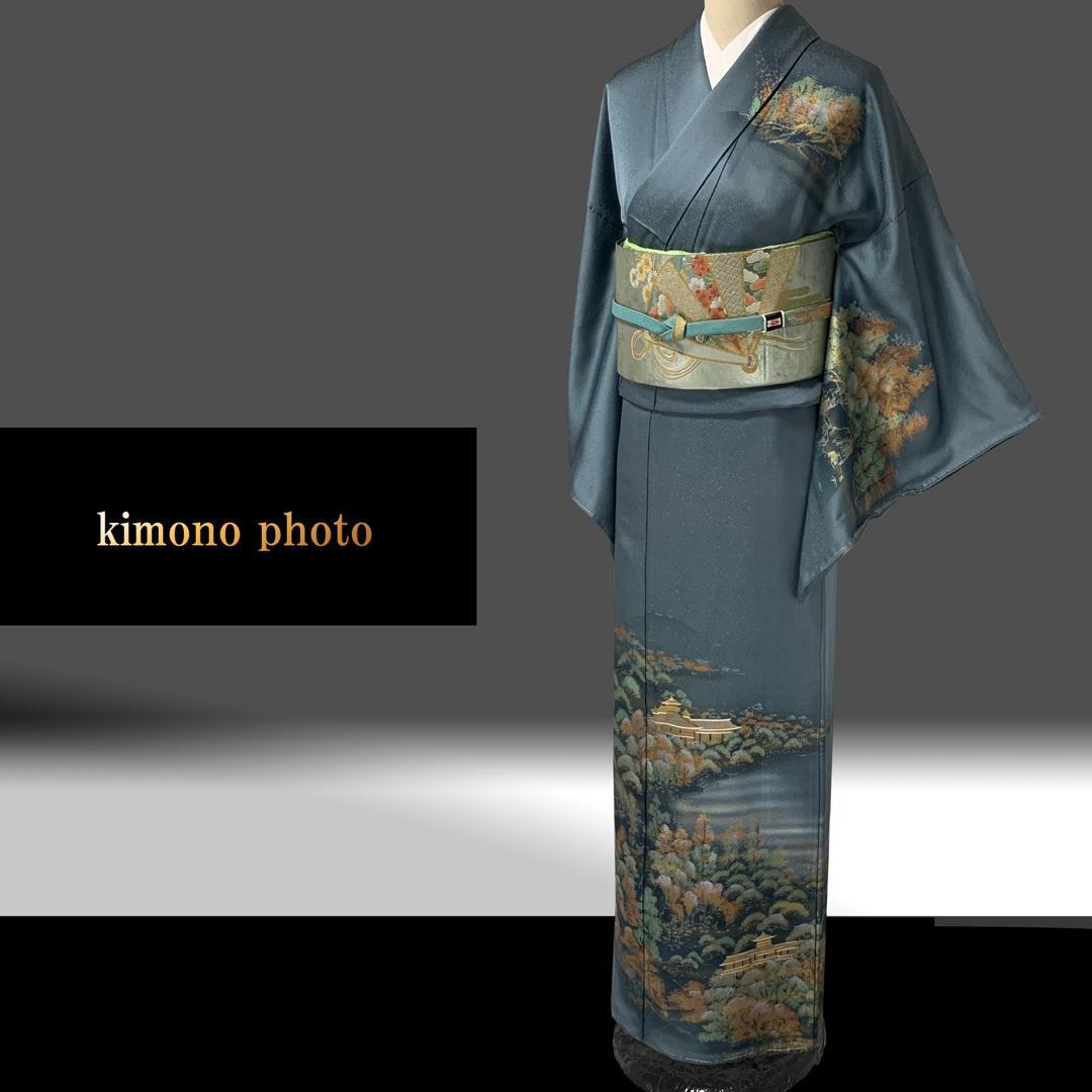 【新品、未使用】正絹【極上逸品】トールサイズ【金彩手描き友禅染】訪問着フルセット