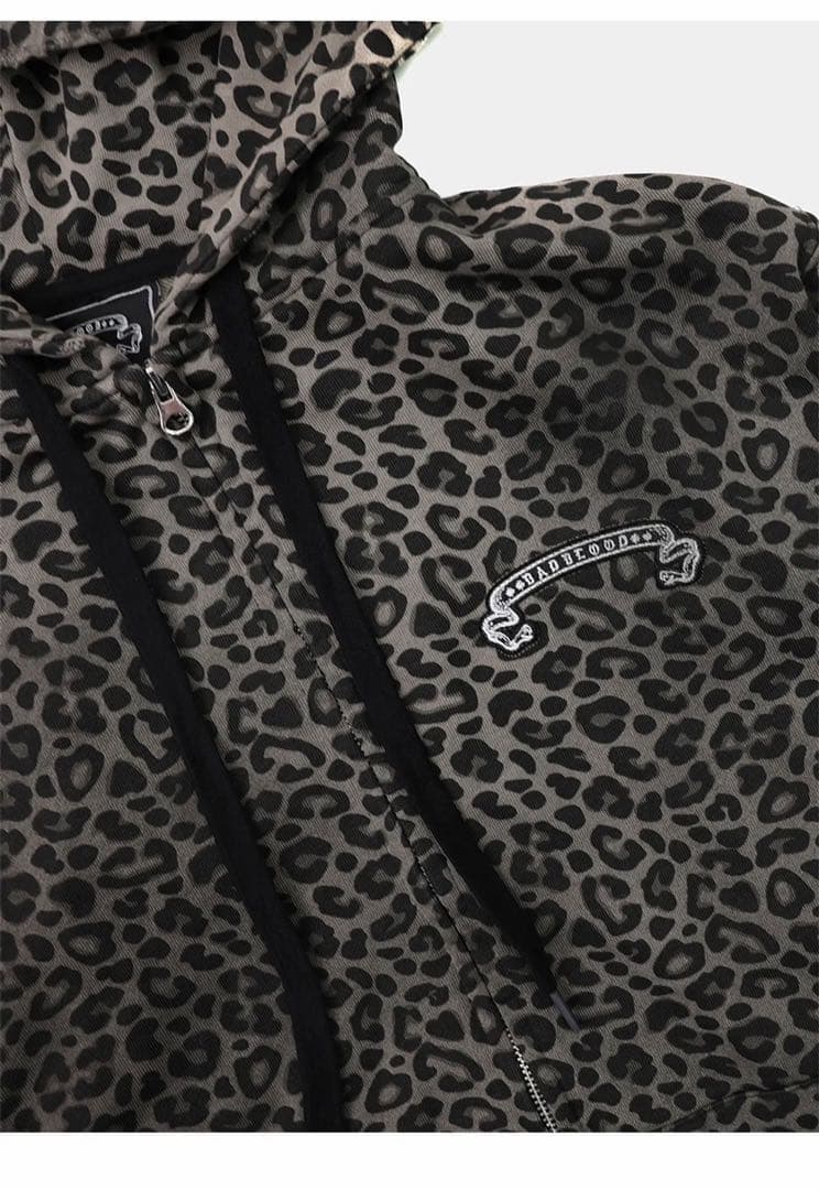 Badblood ヒョウ柄 フルジップパーカー M.M.XVIII
