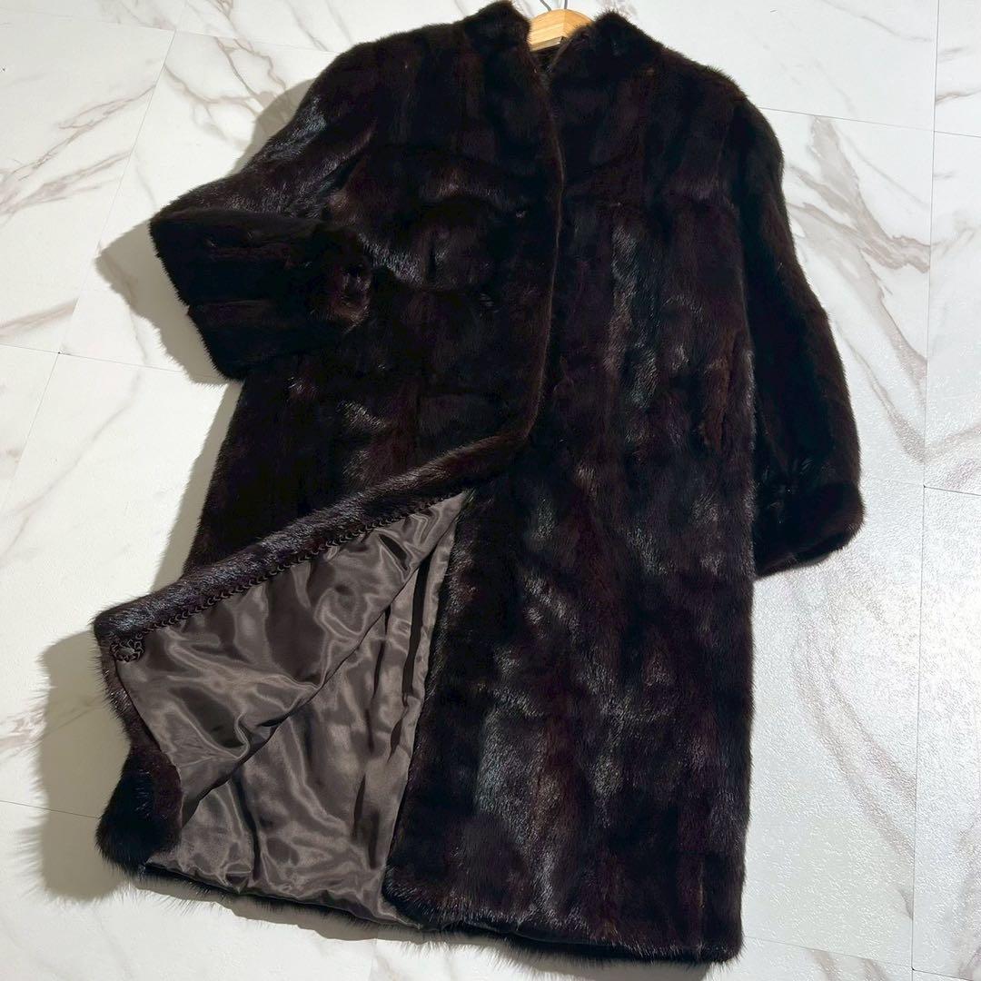 サガミンク ファーコート 毛皮 ロング丈 毛並み◎ ゆったり レディース 11