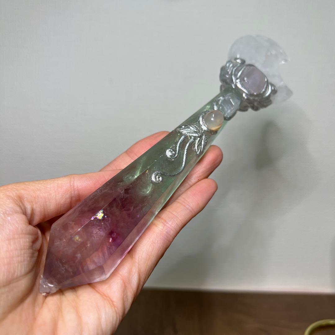 Kdashページ　レインボーフローライトマジックワンド置物　3本まとめ