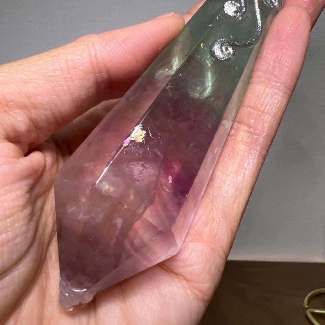 Kdashページ　レインボーフローライトマジックワンド置物　3本まとめ