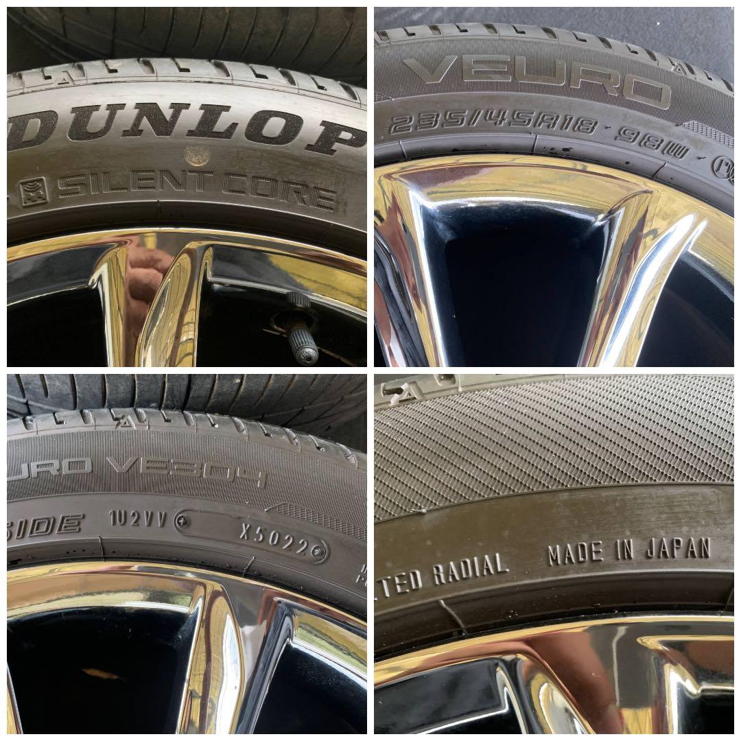 トヨタ GRX130 マークX 後期 純正 ホイール 18ｘ8J +45 5穴