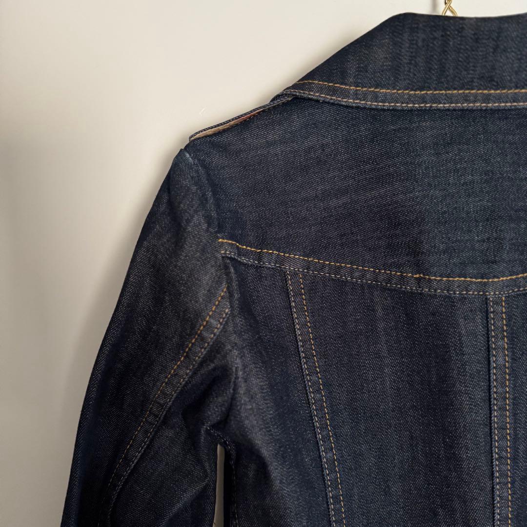 廃盤 美品　バーバリーロンドン　デニムジャケット ノバチェック裏地 革ロゴ 38