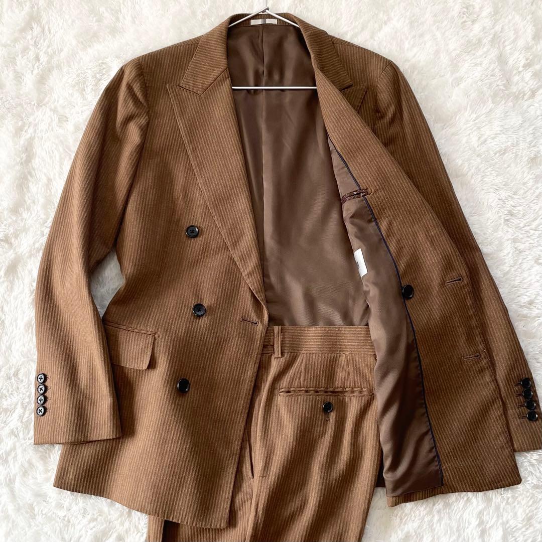 【極美品】スーツセレクト マルゾット ダブル セットアップ ブラウン Mサイズ