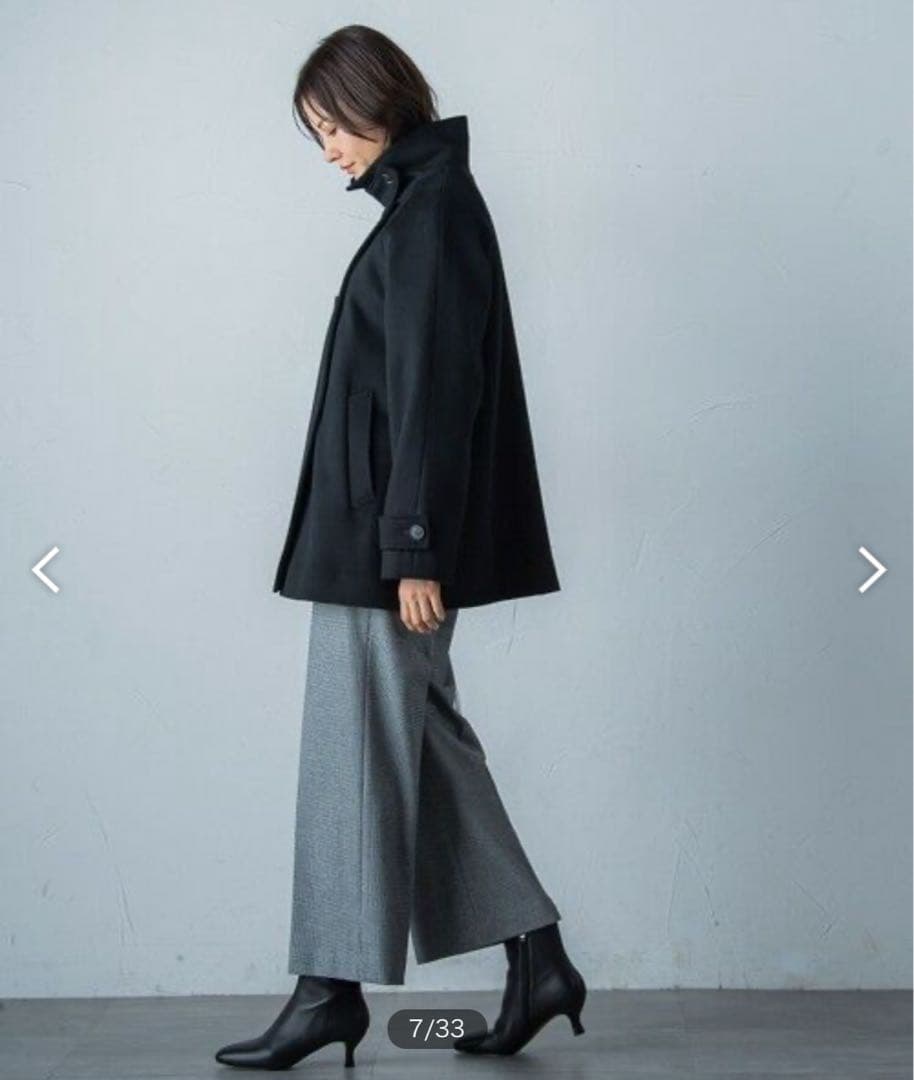 極美品⭐︎ロートレアモン　ネオアルティウールショートコート　ピーコート　36 黒