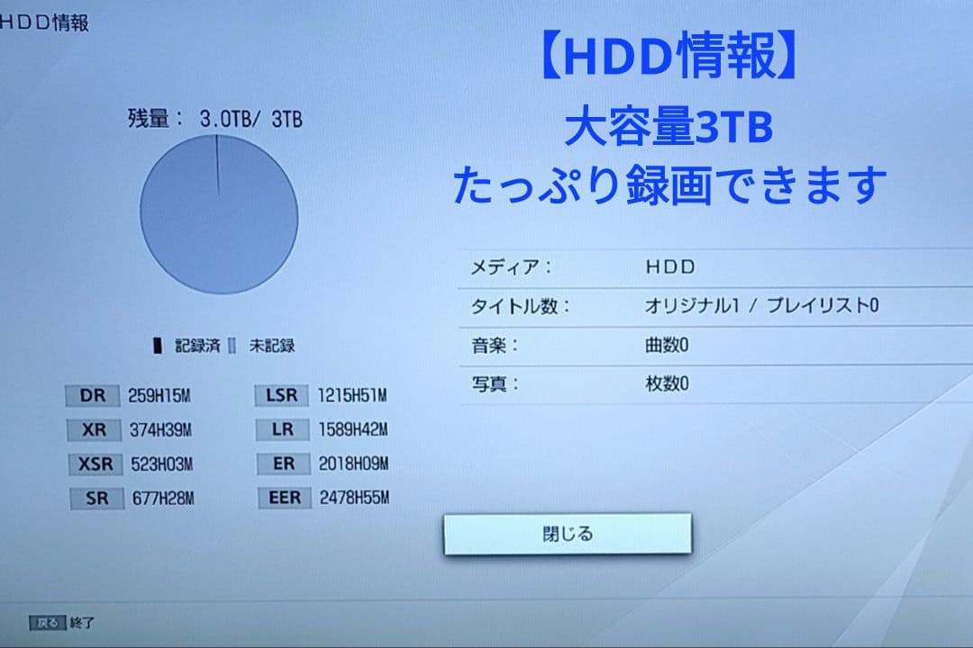 極上良品！フェイス超美品！3TB！3録！高画質！SONY BDZ-ZT1000