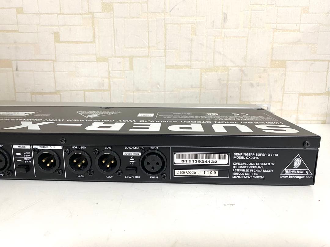 BEHRINGER SUPER-X PRO CX2310 チャンネルディバイダー