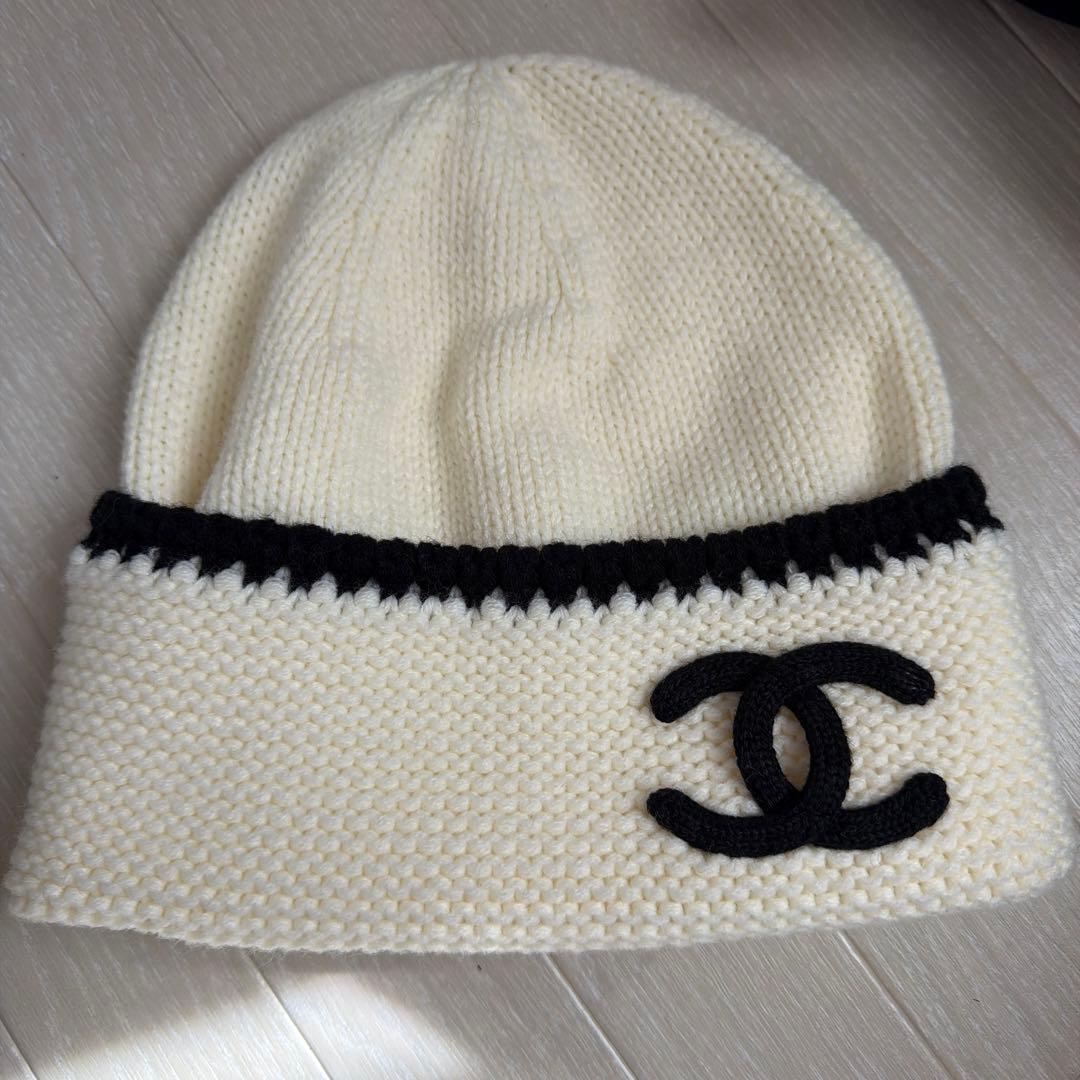 CHANEL ホワイト ニット帽