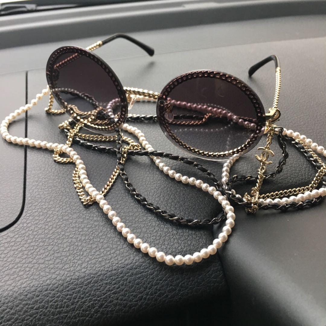 CHANEL サングラス チェーン付き ラウンド