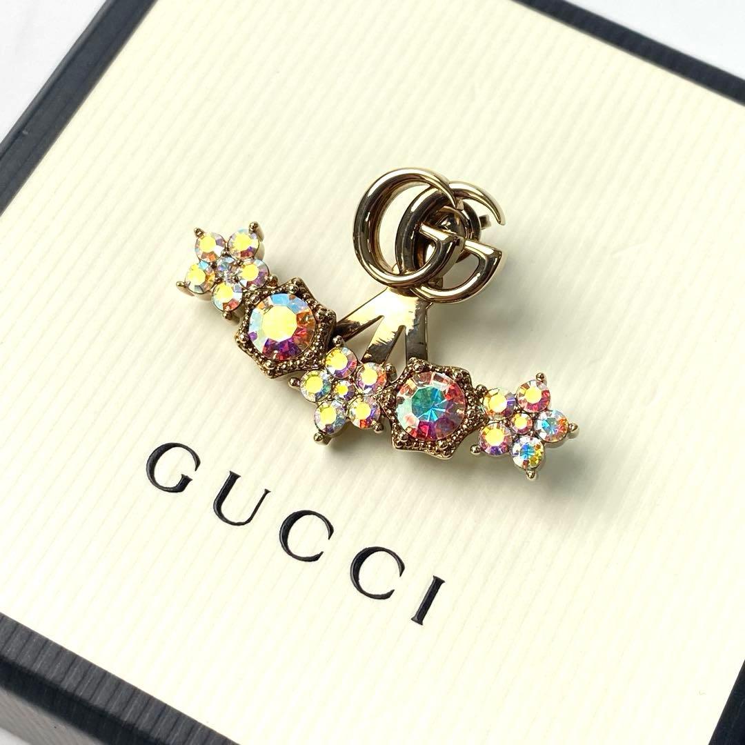 グッチ GUCCI GG ピアス シングル クリスタル.