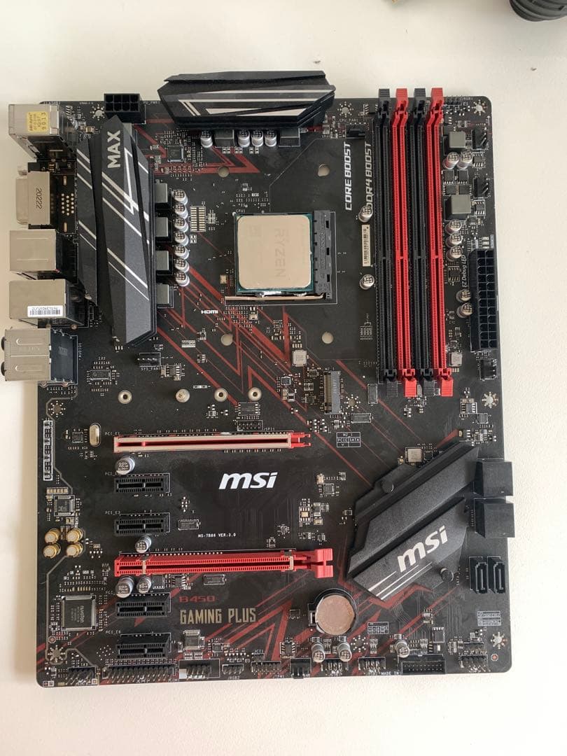 MSI B450マザーボード+ AMD Ryzen7 2700x