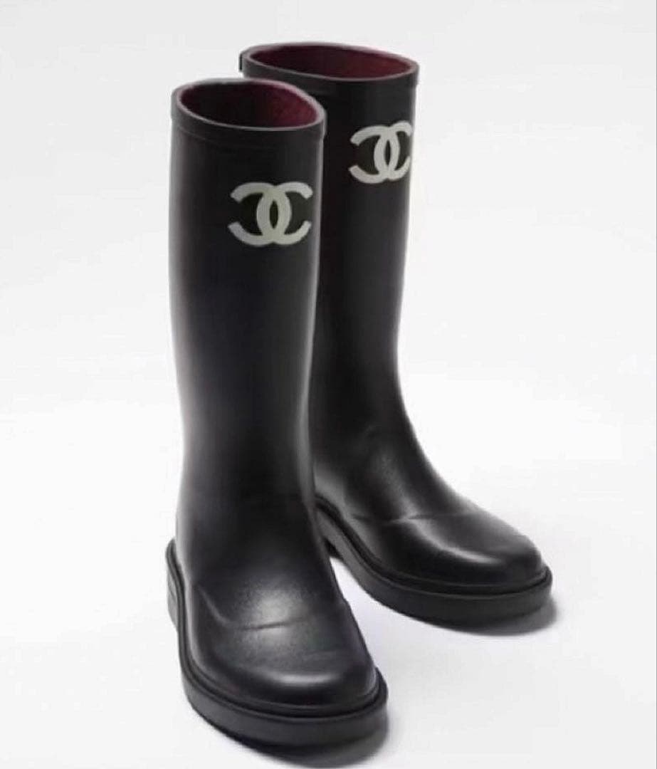 シャネル CHANEL レインブーツ 長靴 入手困難 37