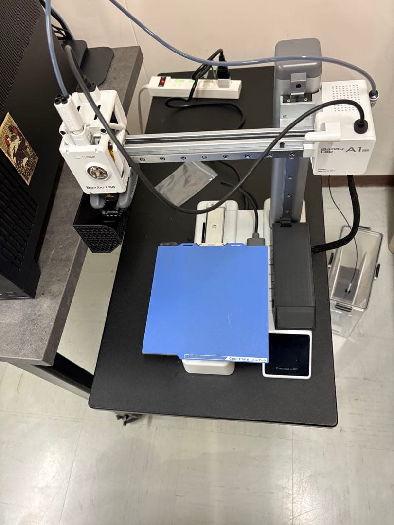 A1 mini 3Dプリンター　焼き入れホットエンド、低音プレート付き