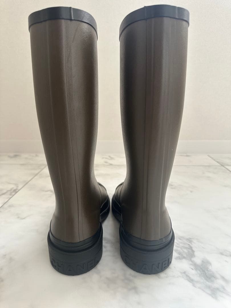 CHANEL♡長靴 カーキロゴ入り