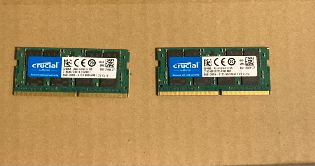 メモリー Crucial SO-Dimm DDR4 RAM 16GB 2133MHz