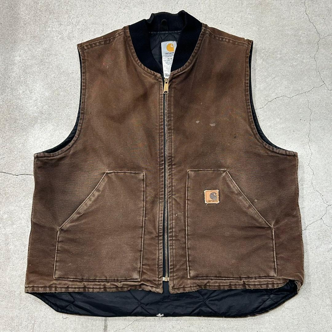 カーハート　タッグベスト　希少ブラウン　USA製