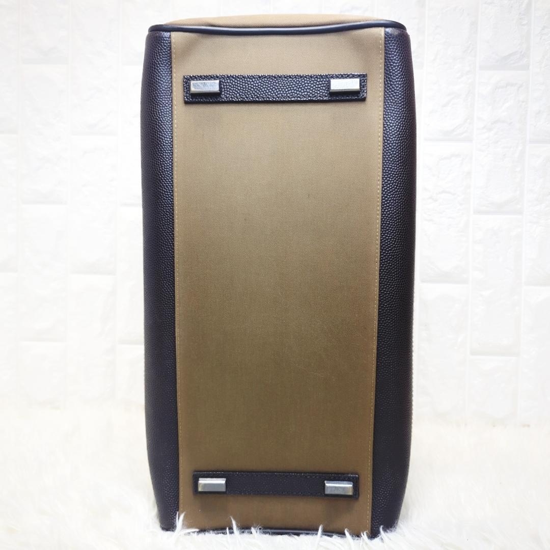 【美品】dunhill キャンバス シボ革 ボストンバッグ 2way 底鋲