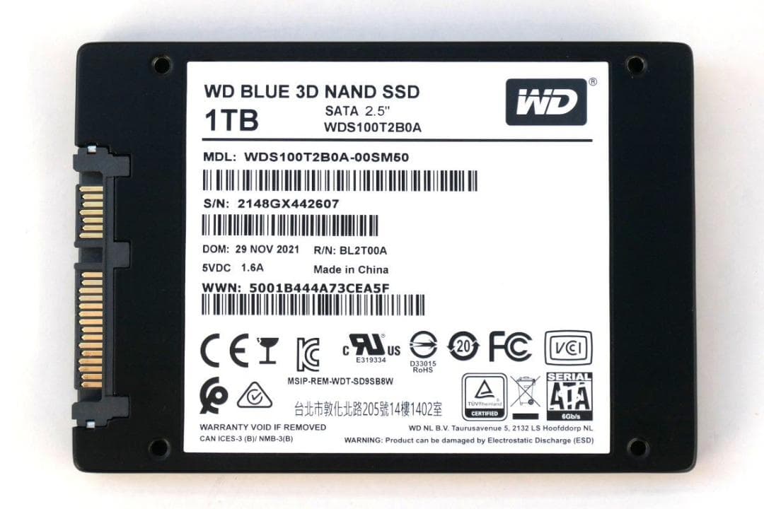 内蔵型SSD WD BLUE SSD 1TB SATA