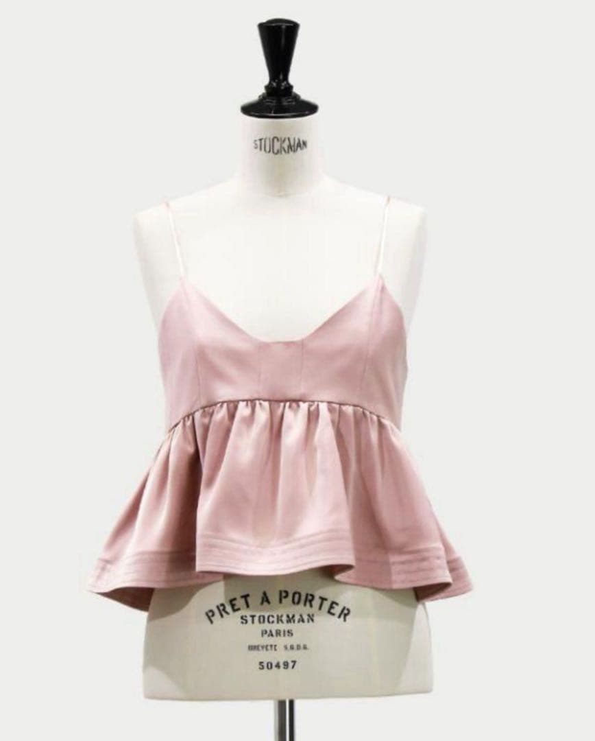 ピンク キャミソール フレアデザイン