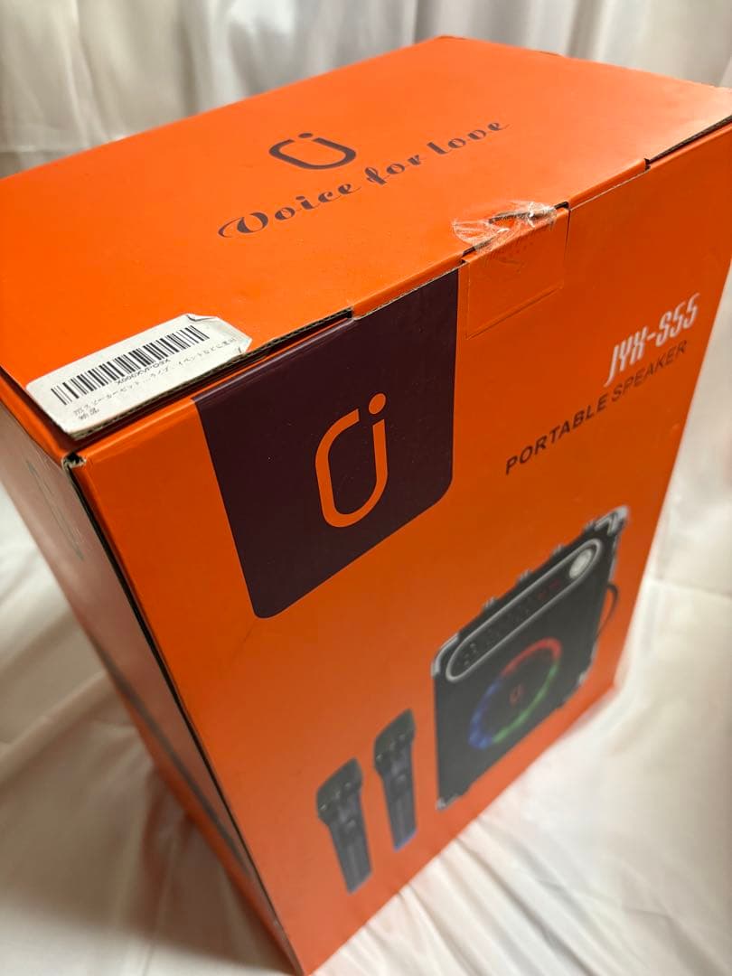 【未開封・新品】JYX-S55 ポータブルスピーカー マイク2本付 カラオケ