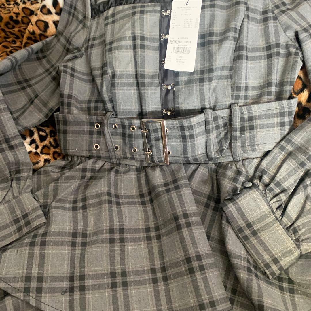 pium ピウム フロントホックティアードミニワンピース