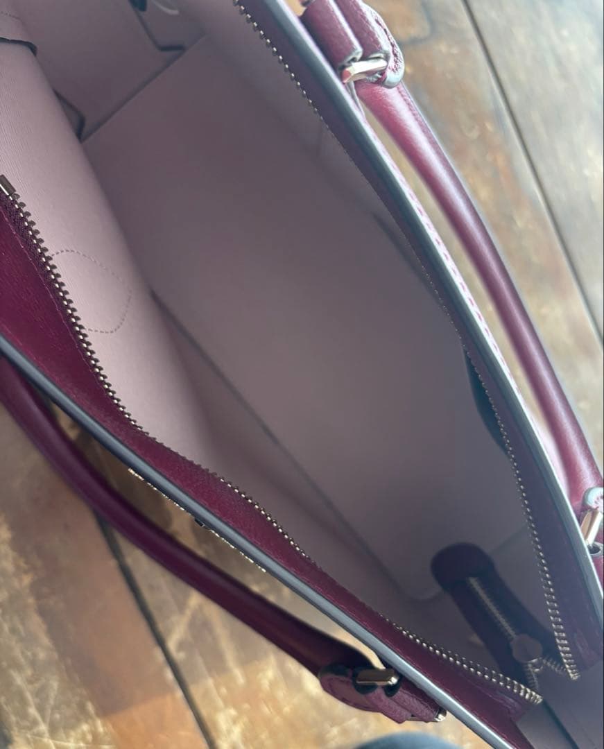 kate spade ボルドー　2wayバッグ　ショルダー　ハンドバッグ　美品