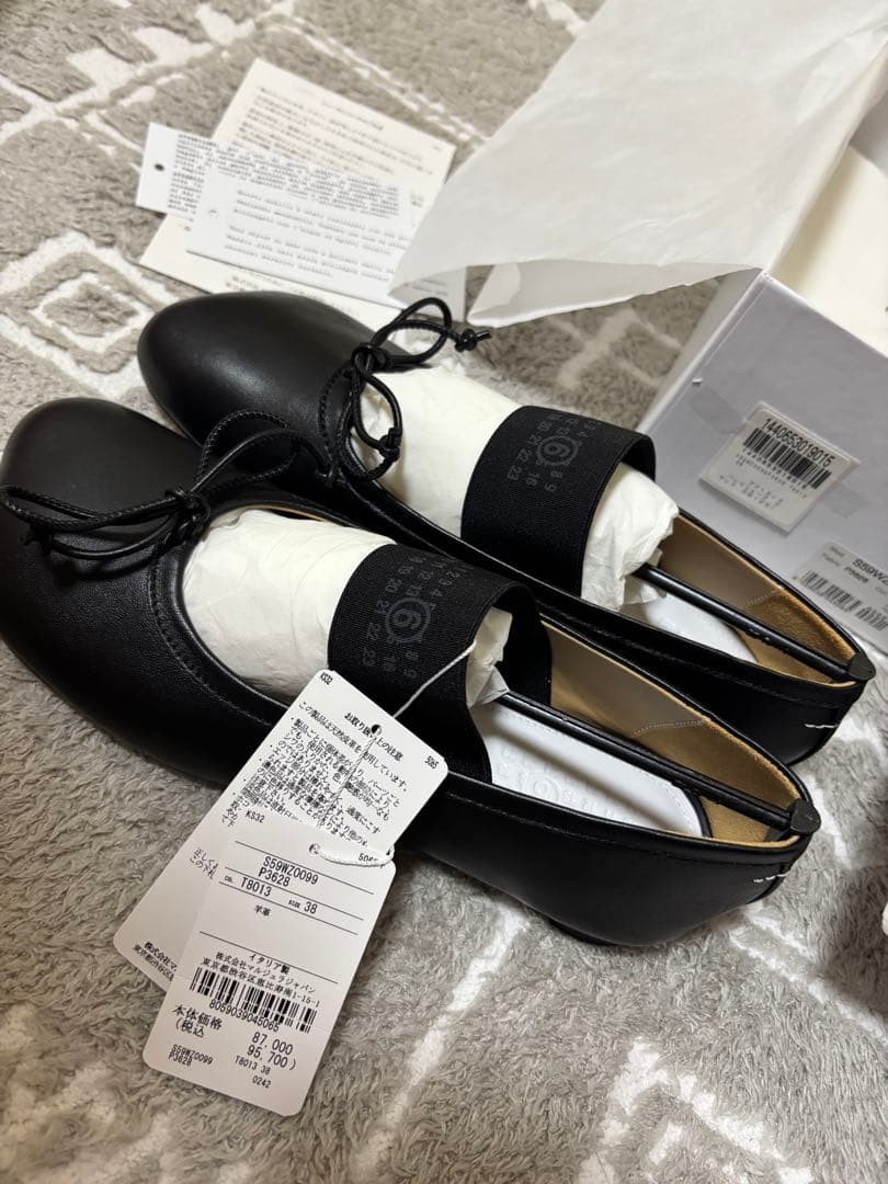 MM6 バレエシューズ　フラットシューズ　レザー