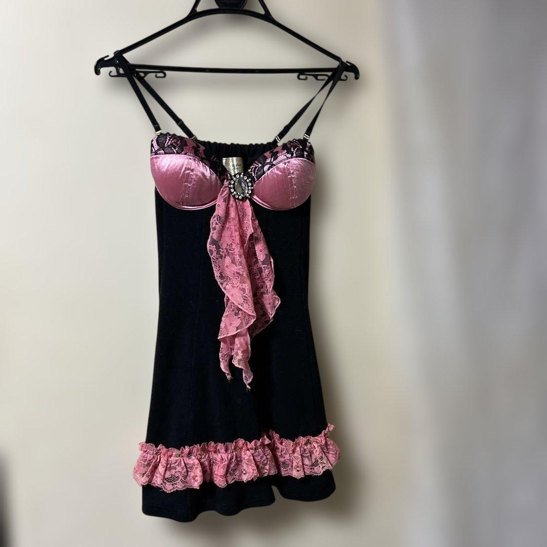 GOLDSノースリーブミニワンピース 黒とピンク