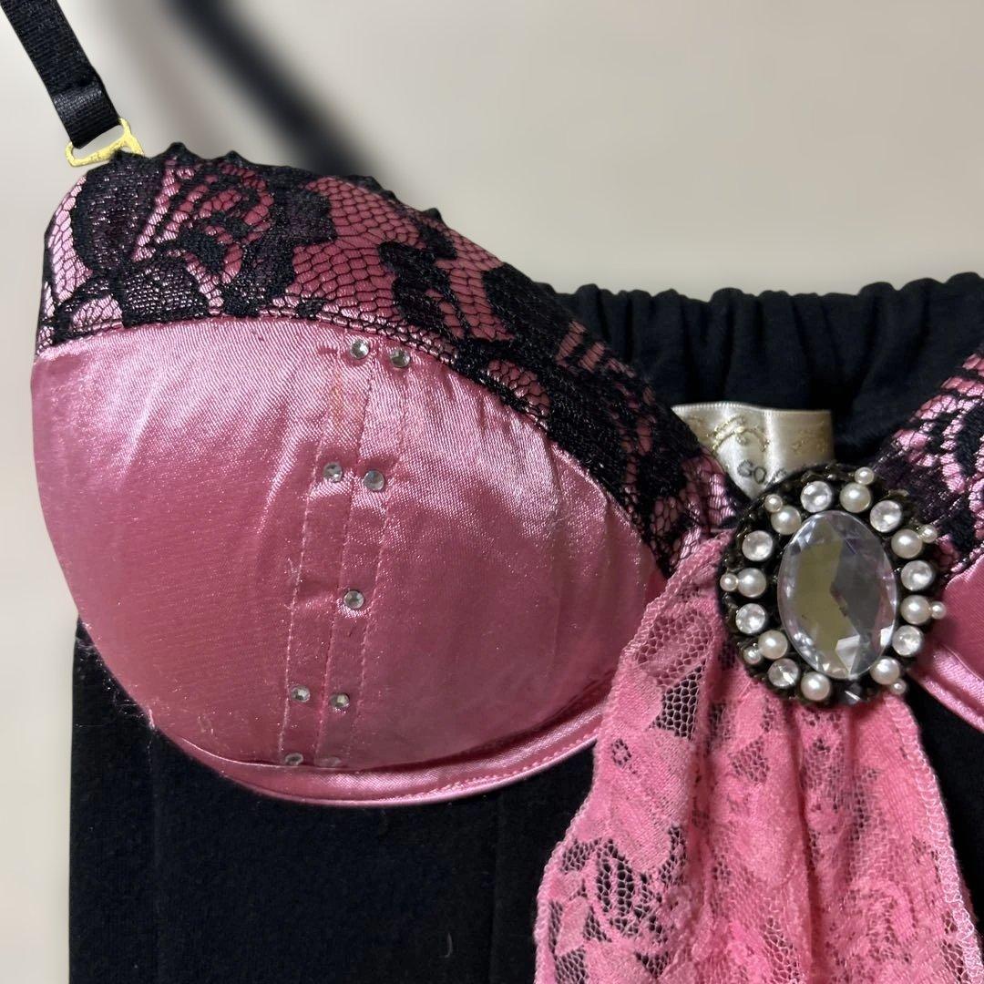 GOLDSノースリーブミニワンピース 黒とピンク