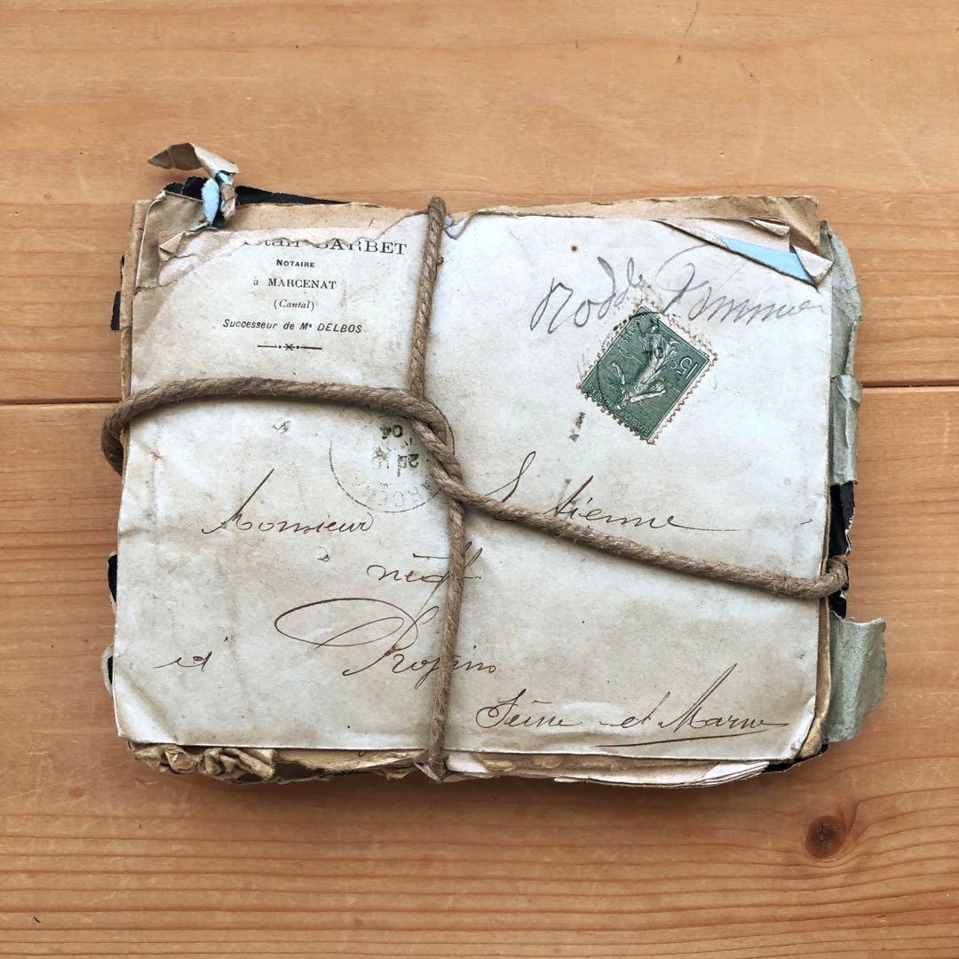 古い手紙束　公証人　アンティーク　フランス　ヴィンテージ　一点物　no.182