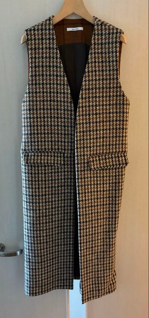 Avec deux clefs ロングベスト　ツイード