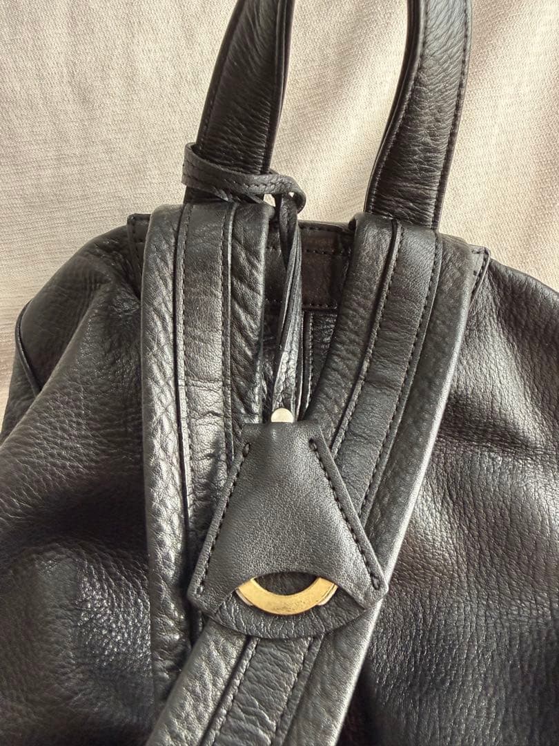 アニアリ（aniary）レザーリュック、バックパック黒 レザーバッグ