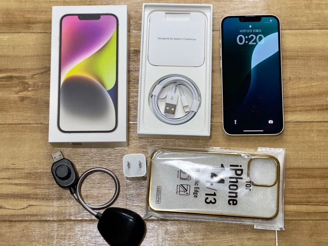 バッテリー91% iPhone 14 ホワイト SIM フリー