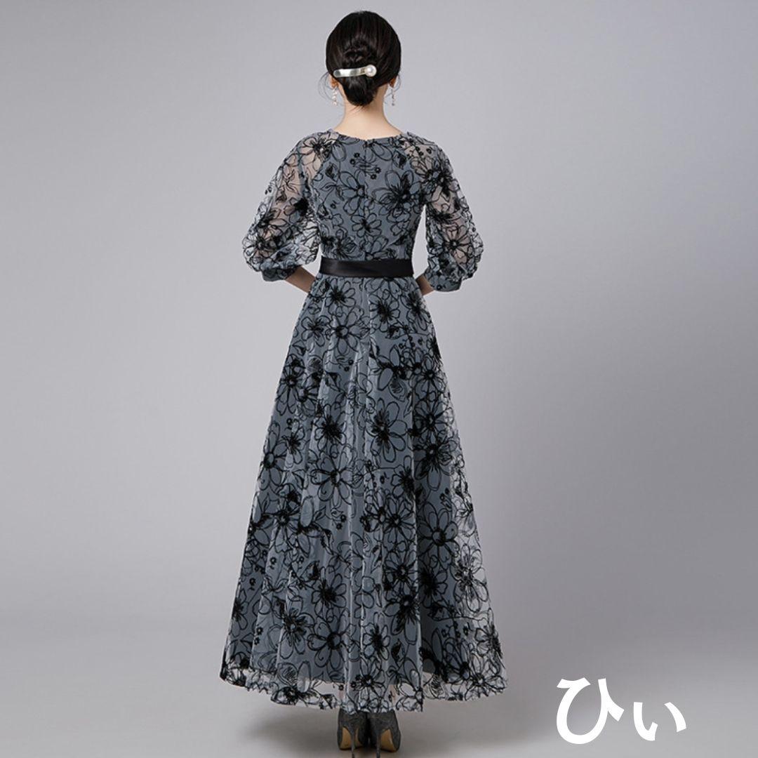 新品 ワンピース ドレス レディース ロング 結婚式 長袖 袖あり